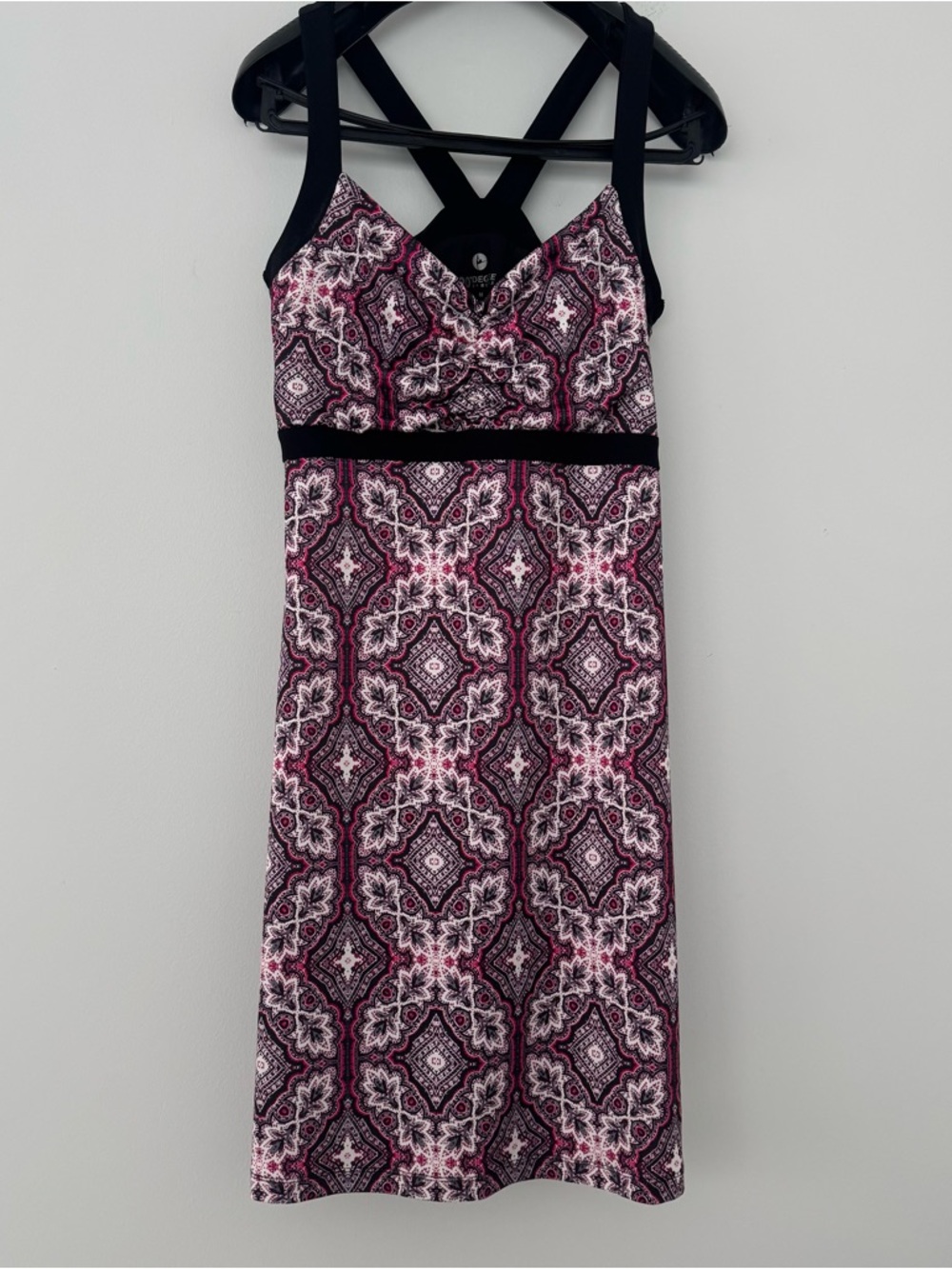 90 Degree by Reflex Athletic Dress Pink Paisley Mandala Built-in Bra Tennis M